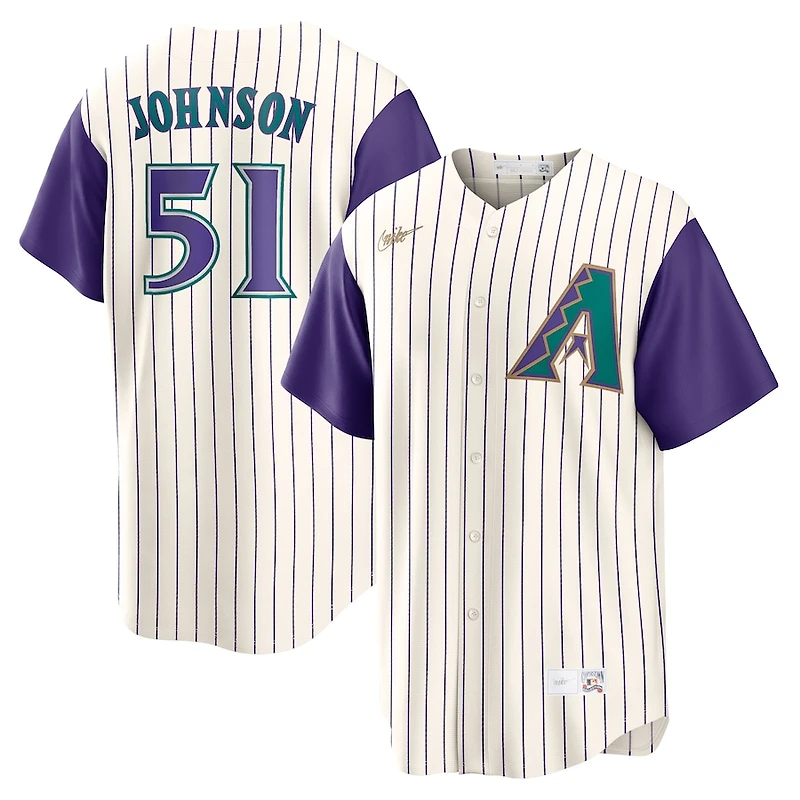 Arizona Diamondbacks Randy Johnson Nike Cream Cooperstown Collection Player Jersey