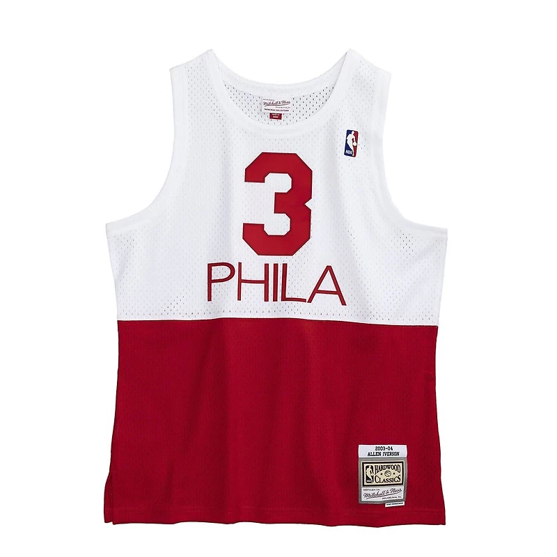 Philadelphia 76ers Allen Iverson Mitchell & Ness 2003-04 Hardwood Classics White Red Swingman Jersey