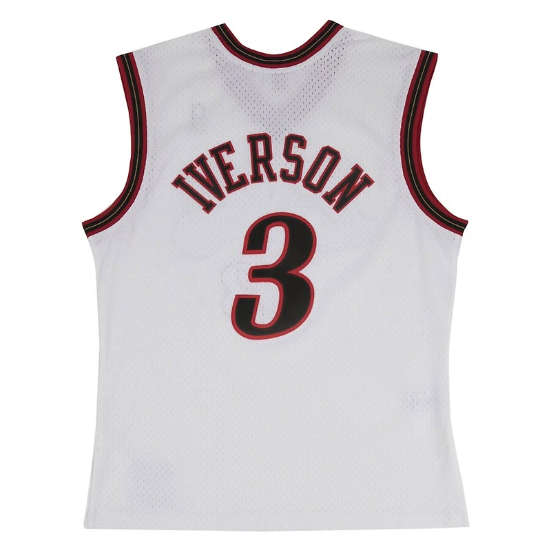 Youth Philadelphia 76ers Allen Iverson Mitchell & Ness 2000-01 Hardwood Classics Swingman White Jersey