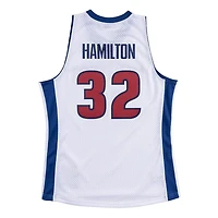 Detroit Pistons Richard Hamilton Mitchell & Ness 2003-04 Hardwood Classics White Swingman Jersey
