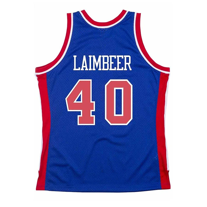 Detroit Pistons Bill Laimbeer Mitchell & Ness 1988-89 Hardwood Classics Blue Swingman Jersey