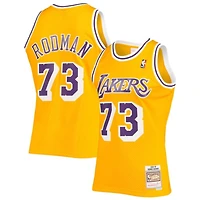 Los Angeles Lakers Dennis Rodman Mitchell & Ness 1998-99 Hardwood Classics Gold Swingman Jersey