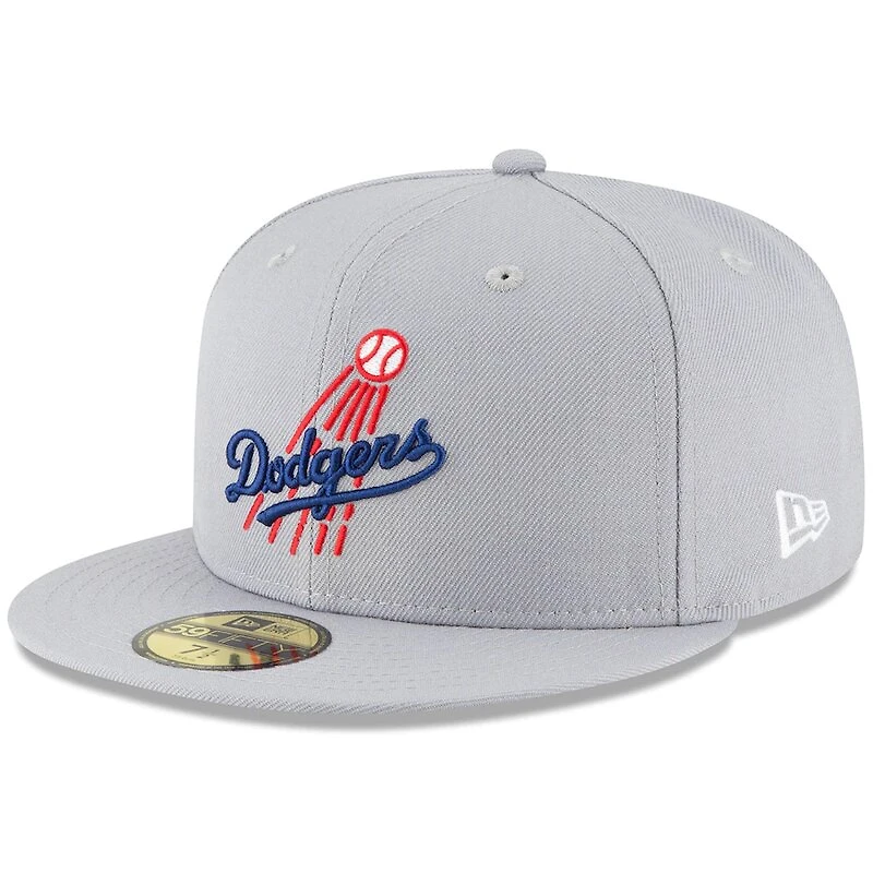 Los Angeles Dodgers Gray Cooperstown Collection New Era 59FIFTY Fitted Hat