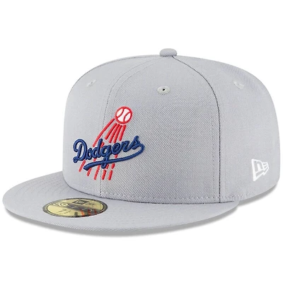 Los Angeles Dodgers Gray Cooperstown Collection New Era 59FIFTY Fitted Hat