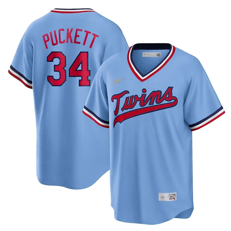 Minnesota Twins Kirby Puckett Cooperstown Blue Nike Player Jersey