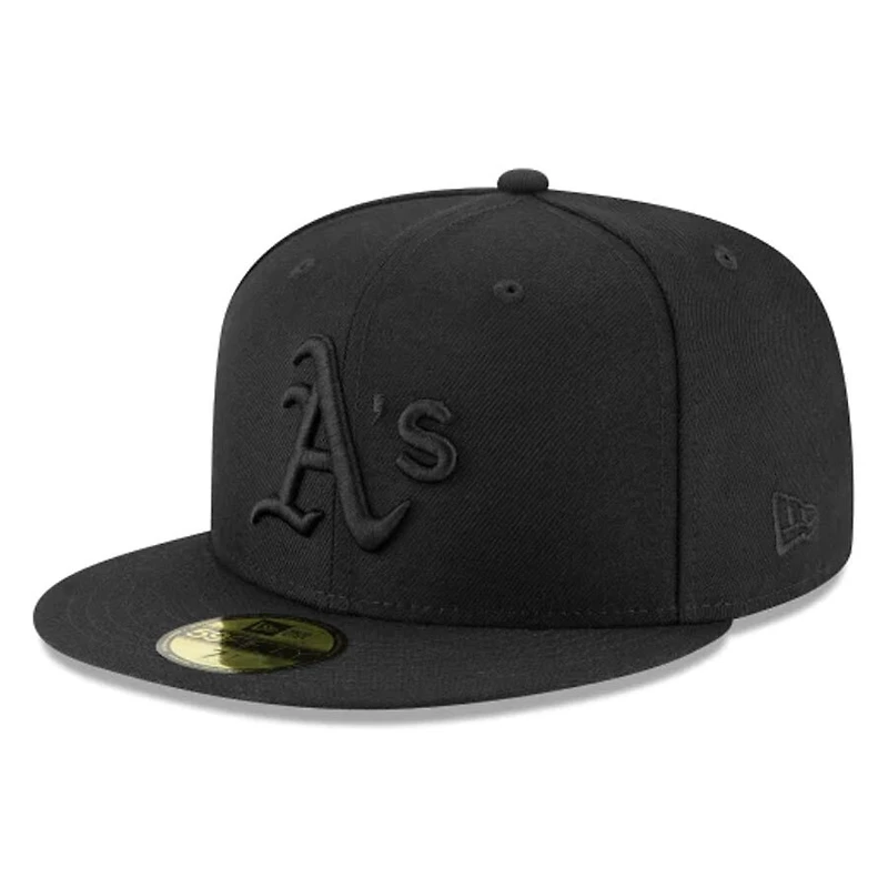 Oakland Athletics Black on Basic New Era 59FIFTY Fitted Hat