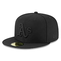 Oakland Athletics Black on Basic New Era 59FIFTY Fitted Hat