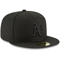Oakland Athletics Black on Basic New Era 59FIFTY Fitted Hat