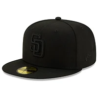 San Diego Padres Black on Basic New Era 59FIFTY Fitted Hat