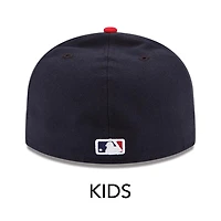 Kids Cleveland Indians New Era Home Chief Wahoo Old Logo On-Field 59FIFTY Fitted Hat