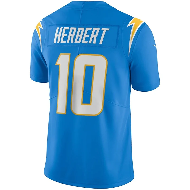 Los Angeles Chargers Justin Herbert Nike Vapor F.U.S.E Limited Powder Blue Jersey