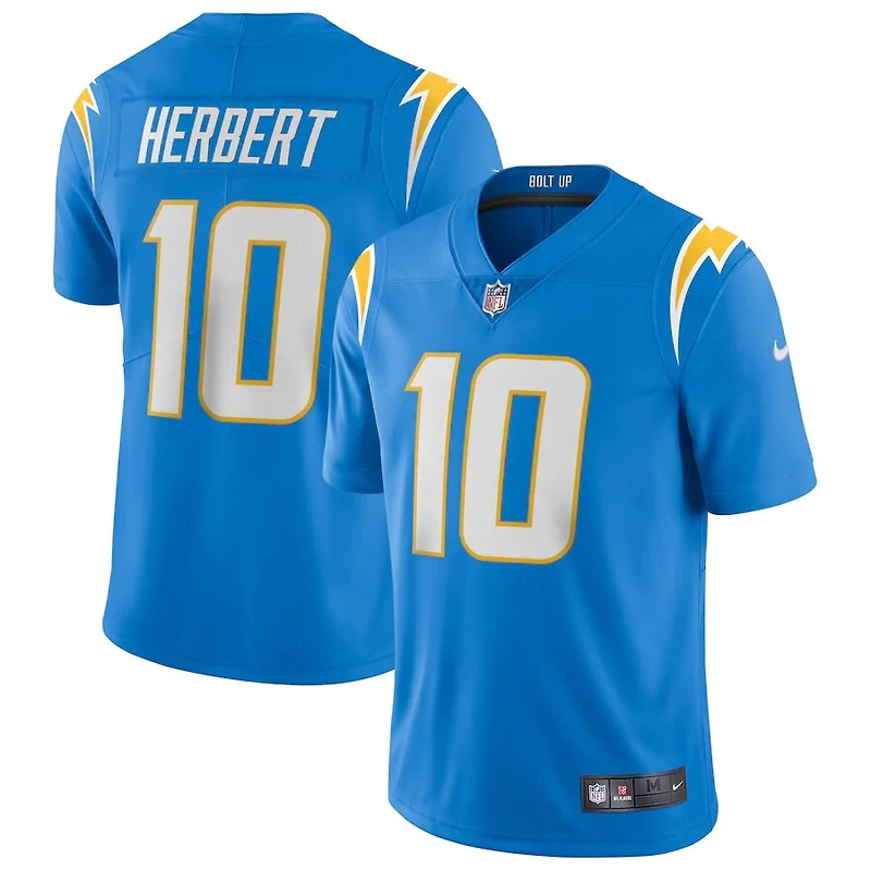 Los Angeles Chargers Justin Herbert Nike Vapor F.U.S.E Limited Powder Blue Jersey