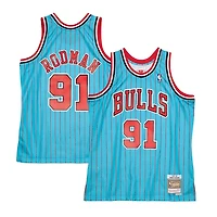 Chicago Bulls Dennis Rodman Mitchell & Ness 1995-96 Hardwood Classics Reload Swingman Blue Jersey