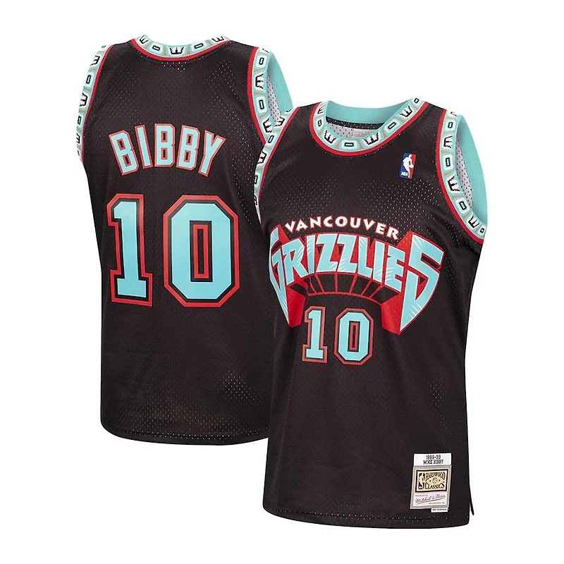 Vancouver Grizzlies Mike Bibby Mitchell & Ness 1998-99 Hardwood Classics Reload Swingman Black Jersey