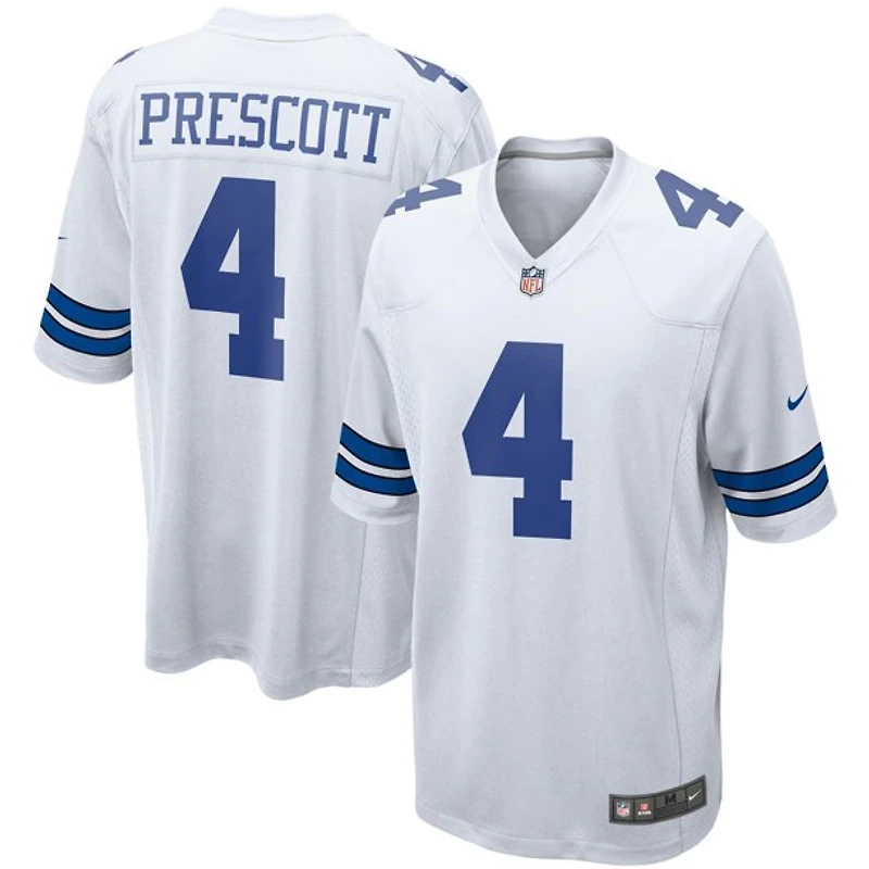 Dallas Cowboys Dak Prescott White & Royal Nike Game Jersey