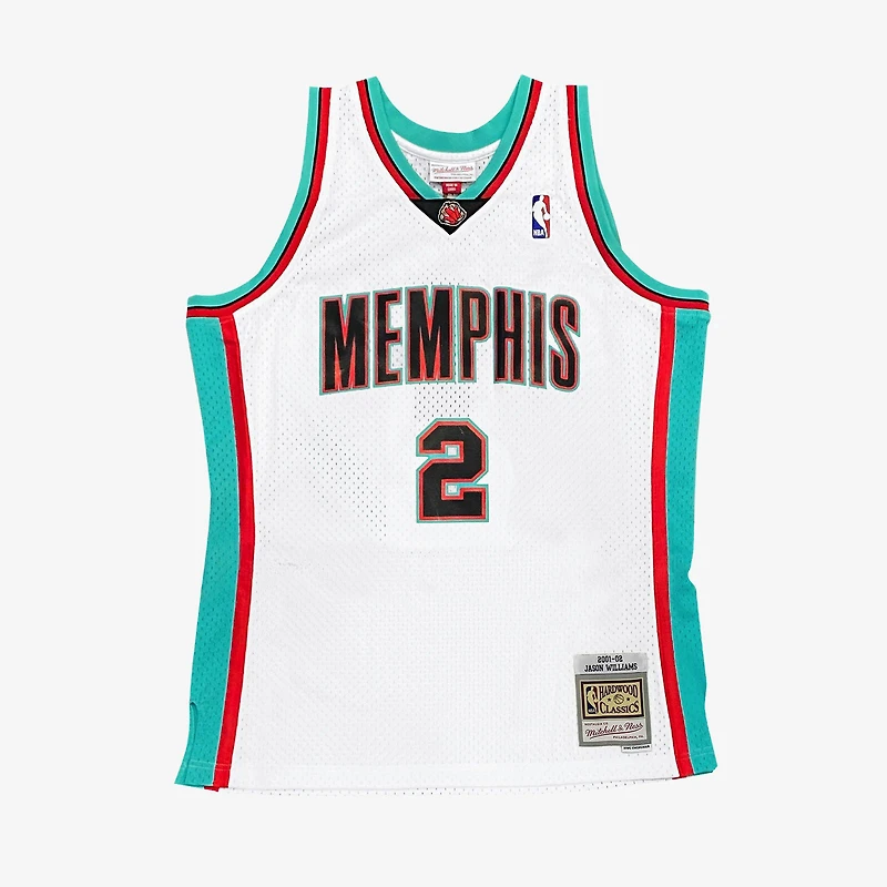 Memphis Grizzlies Jason Williams Mitchell & Ness 2001-02 Hardwood Classics White Swingman Jersey