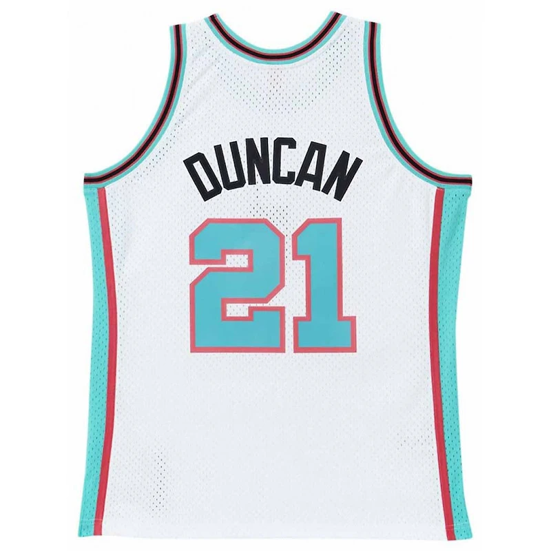 San Antonio Spurs Tim Duncan Mitchell & Ness 1998-99 Hardwood Classics Reload Swingman White Jersey