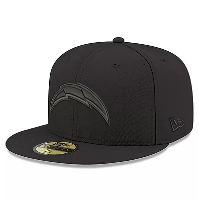 Los Angeles Chargers Black on Basic New Era 59FIFTY Fitted Hat