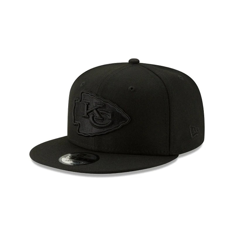 Kansas City Chiefs Black on Black New Era 9FIFTY Adjustable Snapback Hat