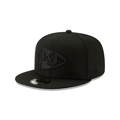 Kansas City Chiefs Black on Black New Era 9FIFTY Adjustable Snapback Hat