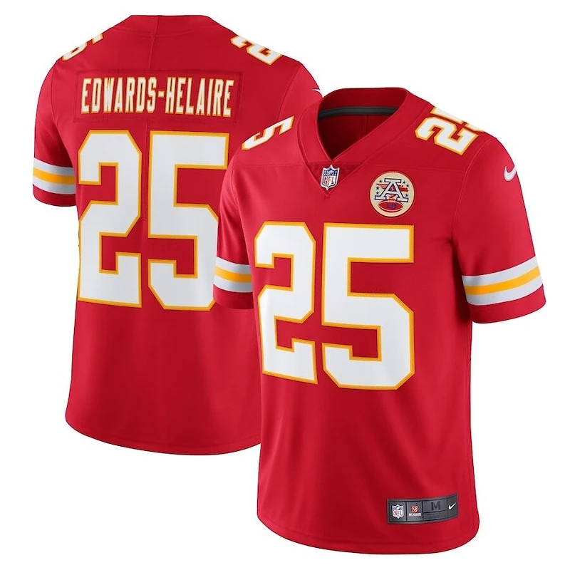 Kansas City Chiefs Clyde Edwards-Helaire Nike Red Vapor F.U.S.E Limited Jersey