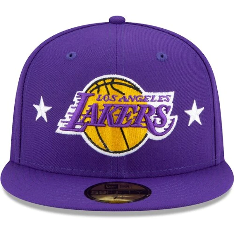 Los Angeles Lakers Purple City Transit Gray UV New Era NBA 59FIFTY Fitted Hat