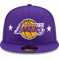 Los Angeles Lakers Purple City Transit Gray UV New Era NBA 59FIFTY Fitted Hat