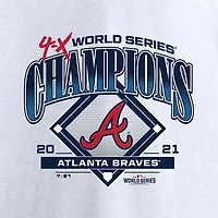 Atlanta Braves 4-Time World Series Champions Trophy White Mens Shirt