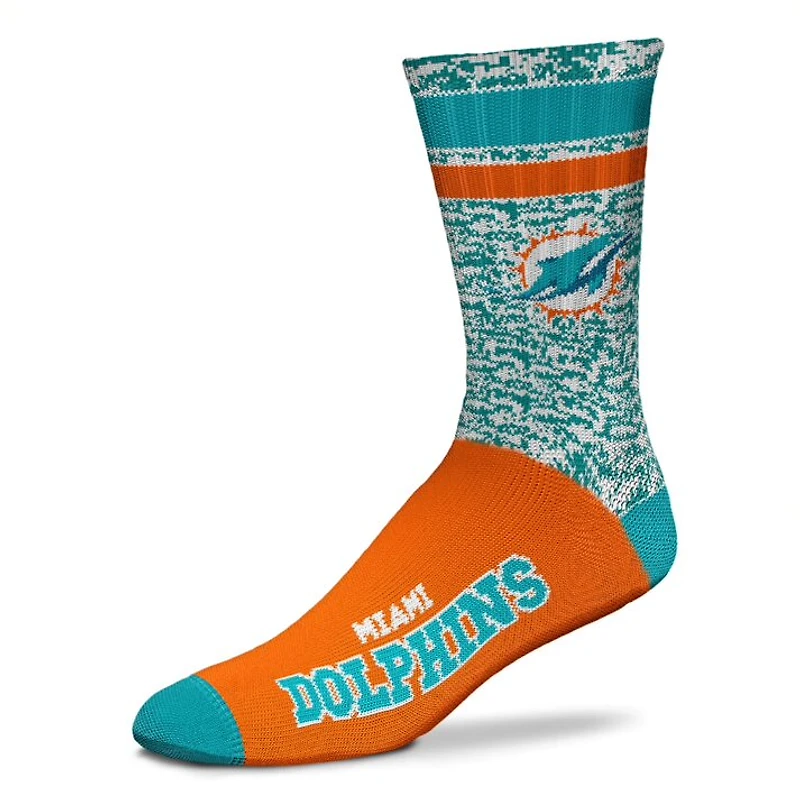 Miami Dolphins NFL Retro Deuce Crew Socks