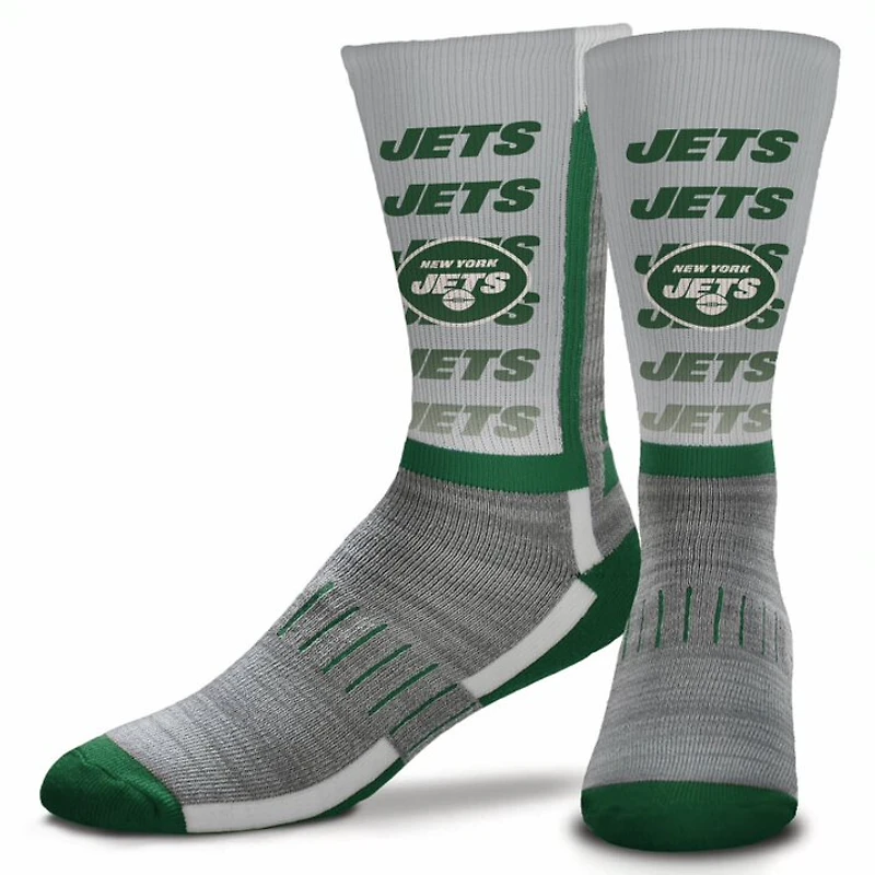 New York Jets For Bare Feet Mascot Madness Crew Socks
