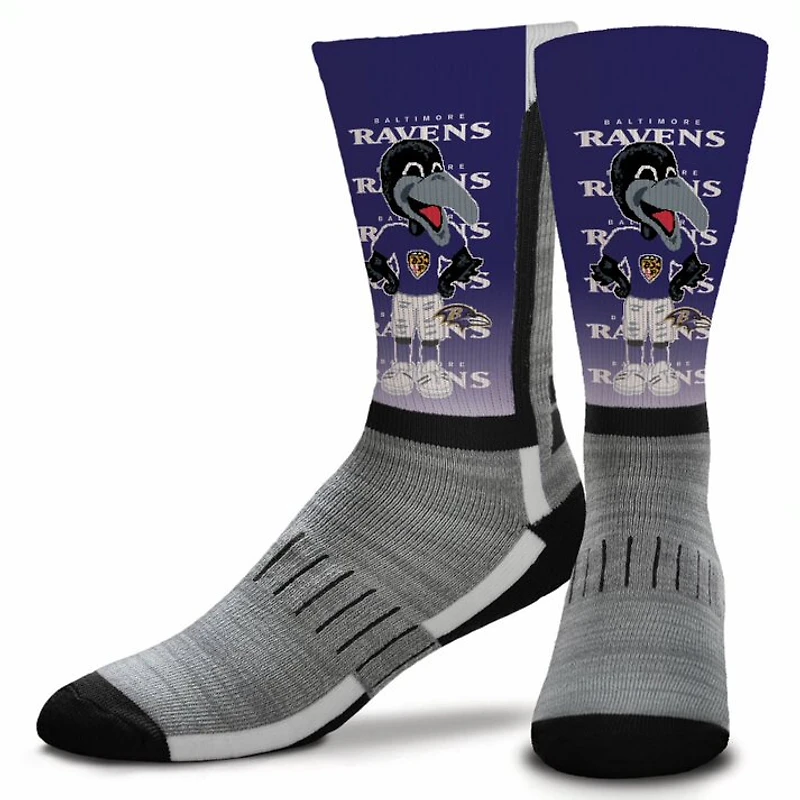 Baltimore Ravens For Bare Feet Mascot Madness Crew Socks