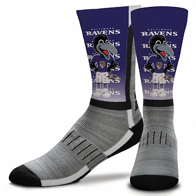 Baltimore Ravens For Bare Feet Mascot Madness Crew Socks