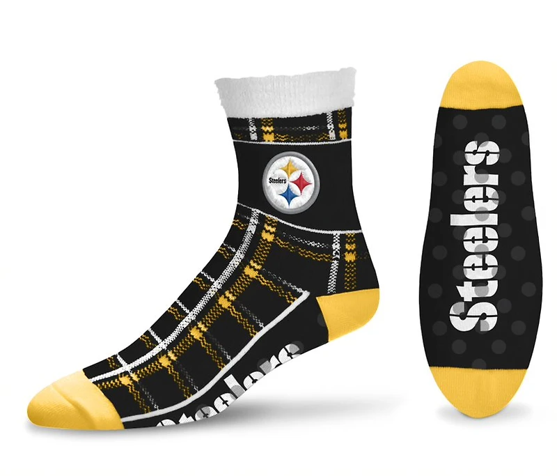 Pittsburgh Steelers FOCO Tartan Plaid Crew Socks