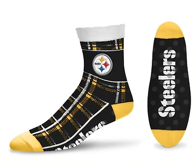 Pittsburgh Steelers FOCO Tartan Plaid Crew Socks