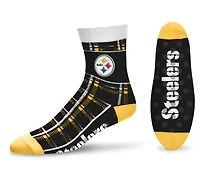 Pittsburgh Steelers FOCO Tartan Plaid Crew Socks