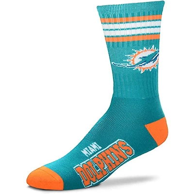 Miami Dolphins  NFL 4 Stripe Deuce Crew Socks