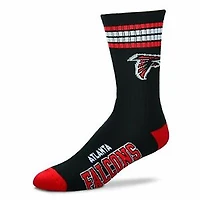 Atlanta Falcons NFL 4 Stripe Deuce Crew Socks