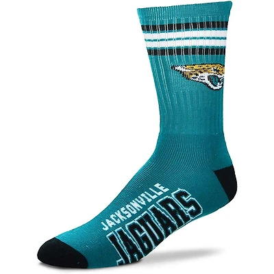 Jacksonville Jaguars NFL 4 Stripe Deuce Crew Socks