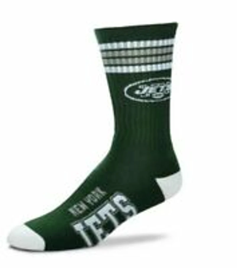 New York Jets NFL 4 Stripe Deuce Crew Socks