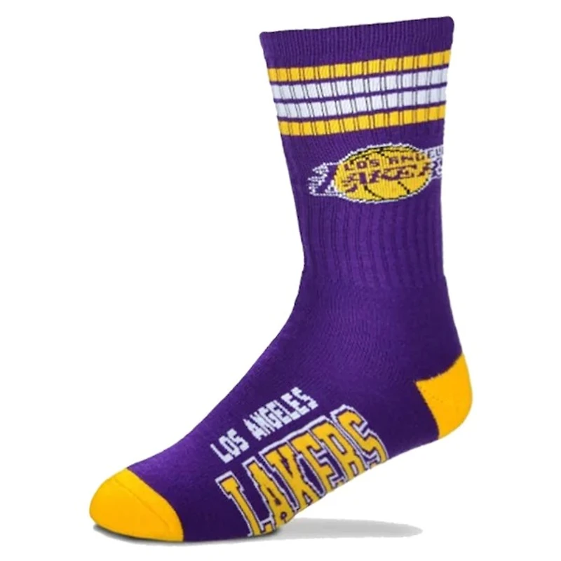 Los Angeles Lakers Youth NBA 4 Stripe Deuce Crew Socks
