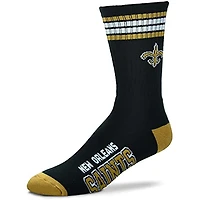 New Orleans Saints NFL 4 Stripe Deuce Crew Socks