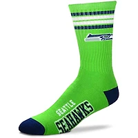 Seattle Seahawks NFL 4 Stripe Deuce Crew Socks