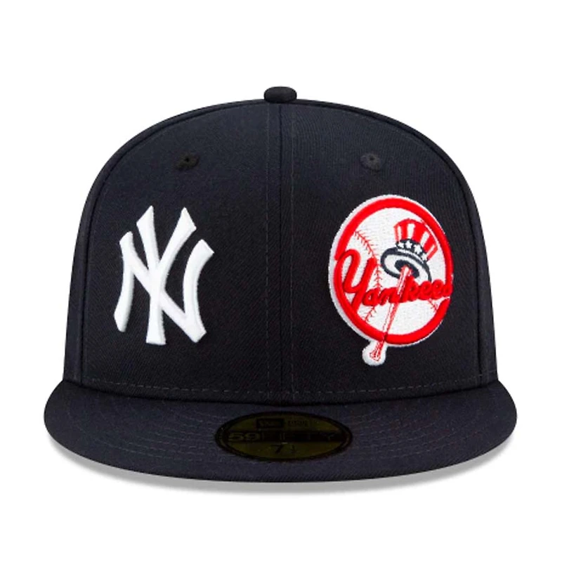 New York Yankees Navy Patch Pride Gray UV 59FIFTY Fitted Hat