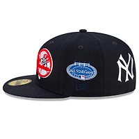 New York Yankees Navy Patch Pride Gray UV 59FIFTY Fitted Hat