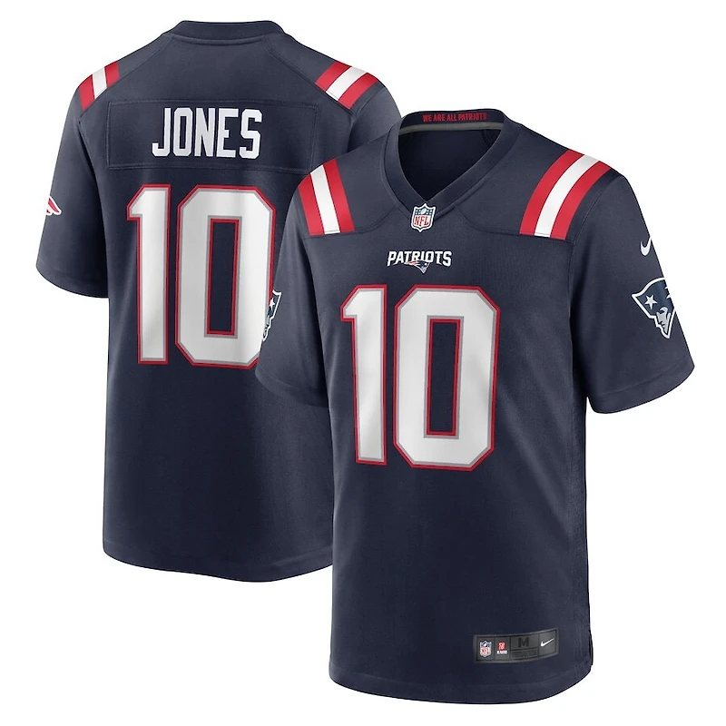 New England Patriots Mac Jones Nike Navy Game Jersey