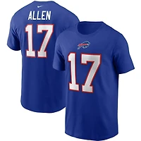 Buffalo Bills Josh Allen Nike Mens Royal Blue Name & Number Shirt