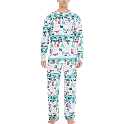 New York Yankees Concepts Sport Mens Holiday Advent Pant and Long Sleeve T-Shirt Sleep Set