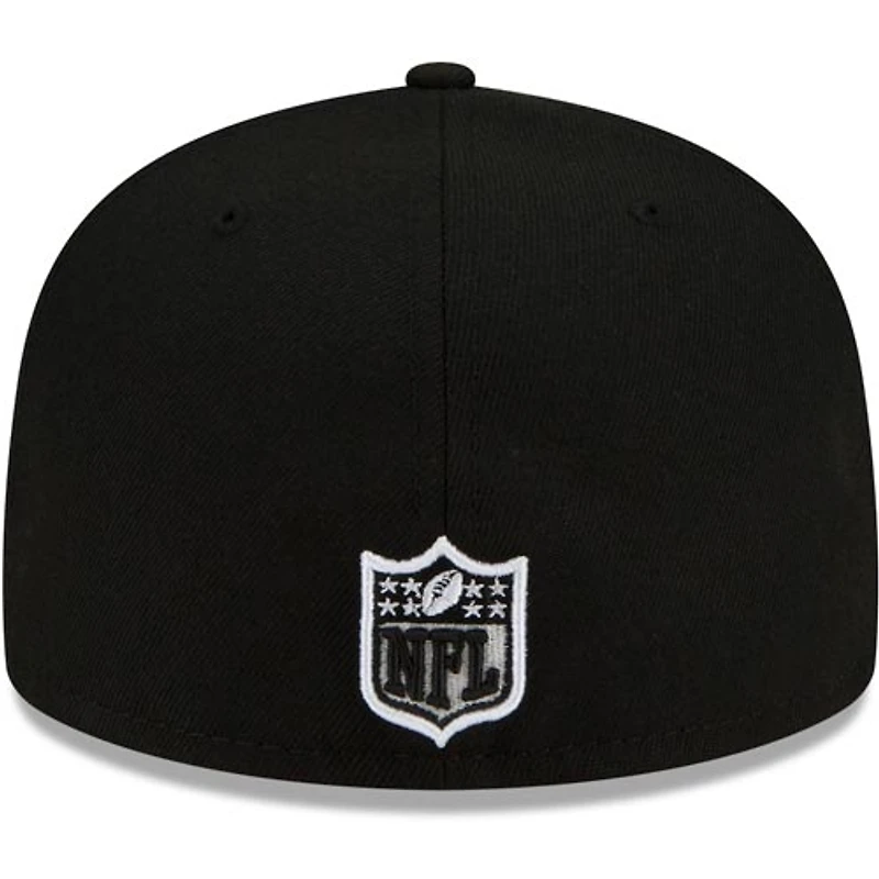 Las Vegas Raiders Black 2001 Pro Bowl Side Patch Gray UV NFL 59FIFTY Fitted Hat