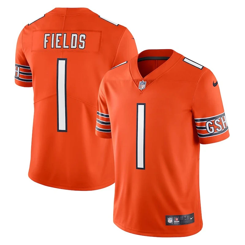 Chicago Bears Justin Fields Nike Orange Vapor F.U.S.E Limited Jersey
