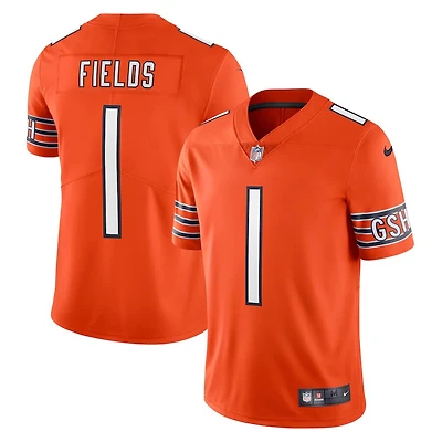 Chicago Bears Justin Fields Nike Orange Vapor F.U.S.E Limited Jersey
